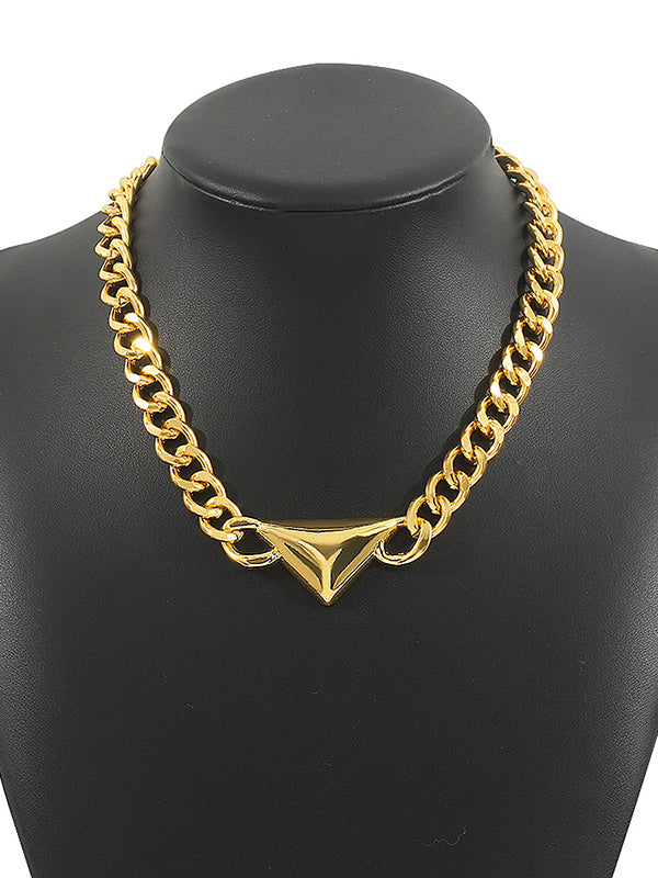 Chains Geometric Solid Color Necklaces Accessories