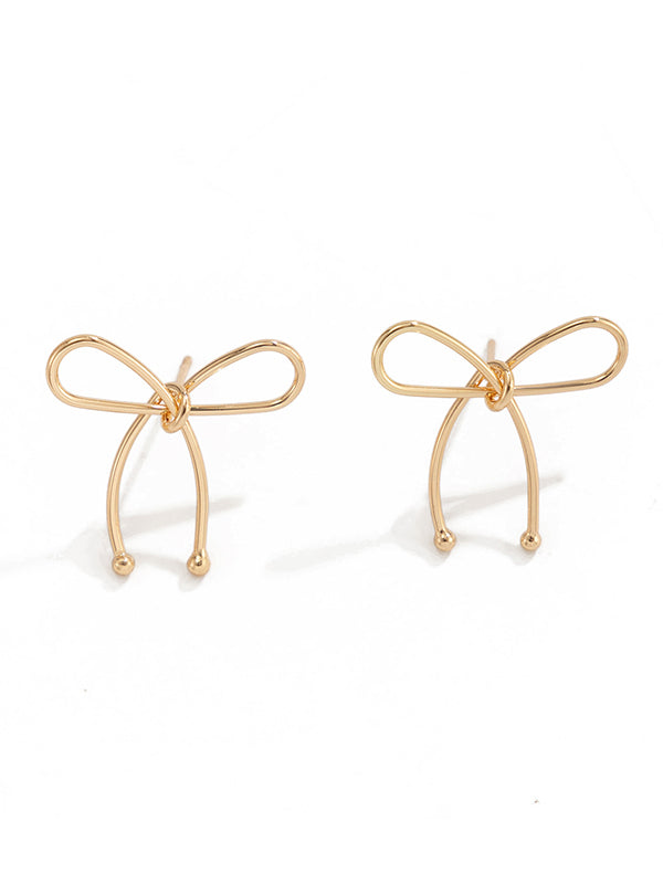 Bowknot Geometric Drop Earrings