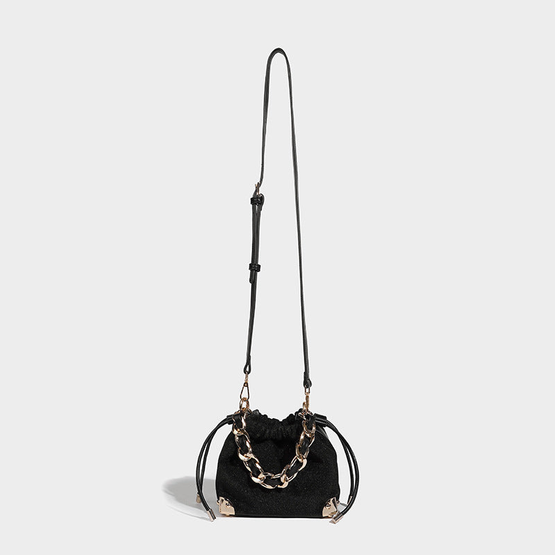 Chic-Chain Velvet Crossbody Bag