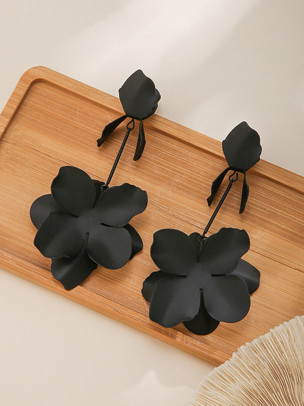 Flower Shape Drop Earrings Earrings Accessories