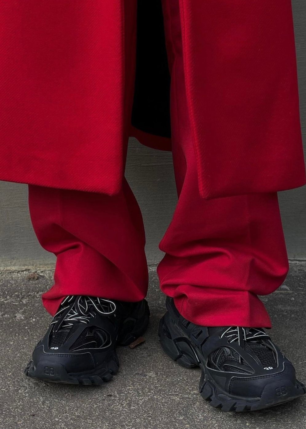 Bold Scarlet Longline Coat