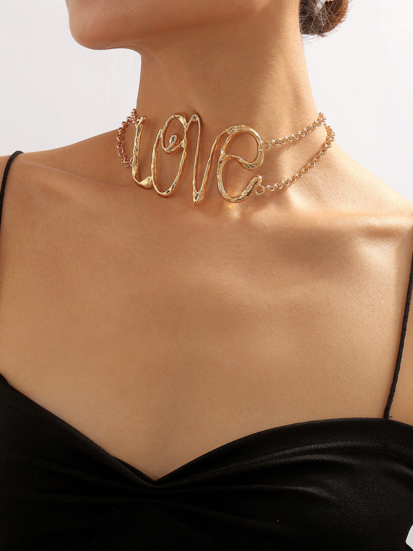 Chains Geometric Hollow Necklaces Accessories