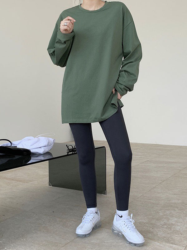 Original Solid Long Sleeve T-Shirts Tops