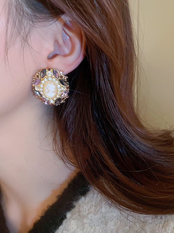 Figure Rhinestone Earrings Accessories