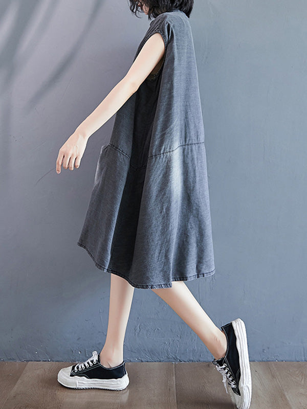 Original Split-Joint With Pocket Denim Dress