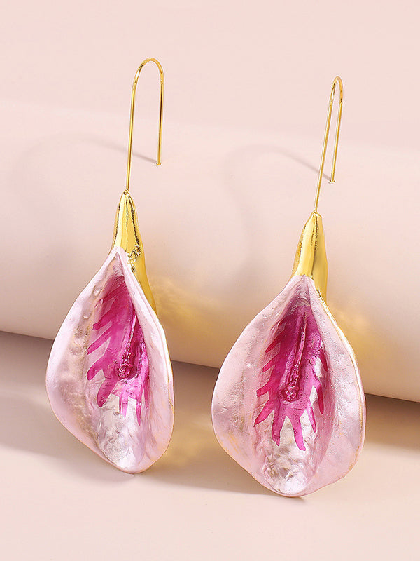 Flower Shape Drop Earrings