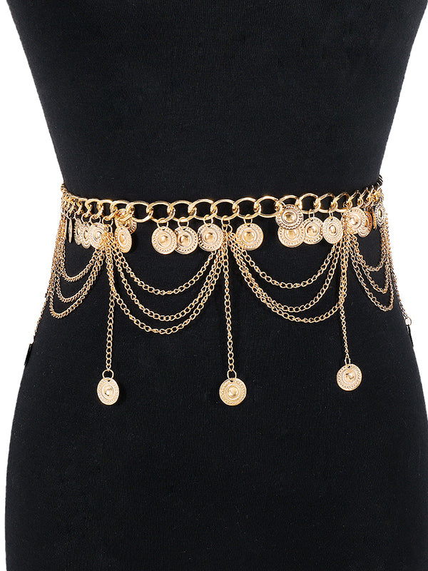 Chains Geometric Tasseled Waist Chain Accessories