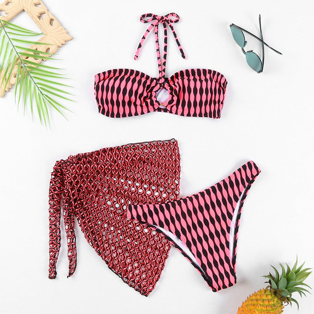 Poppy Three-Piece Bikini Set