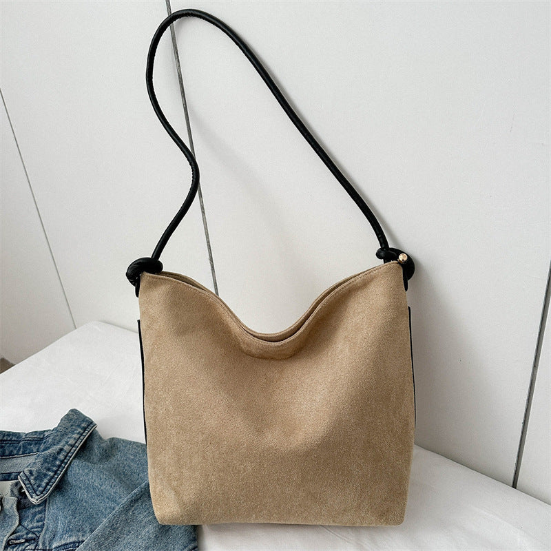 Frosted-Suede-Shoulder-Tote