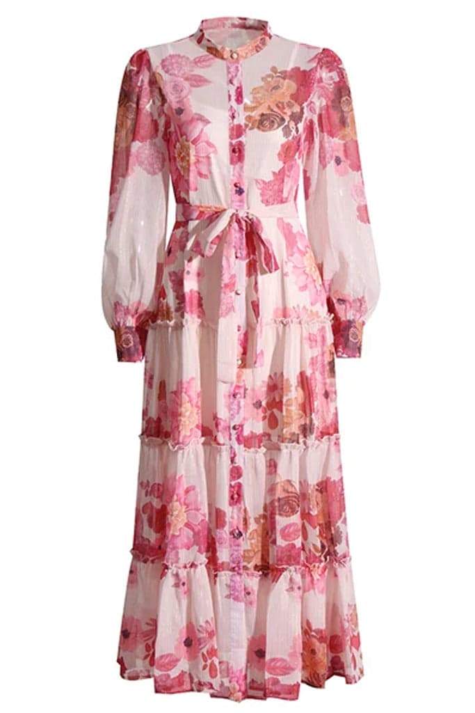 Sylvia Floral Long Sleeve Maxi Dress