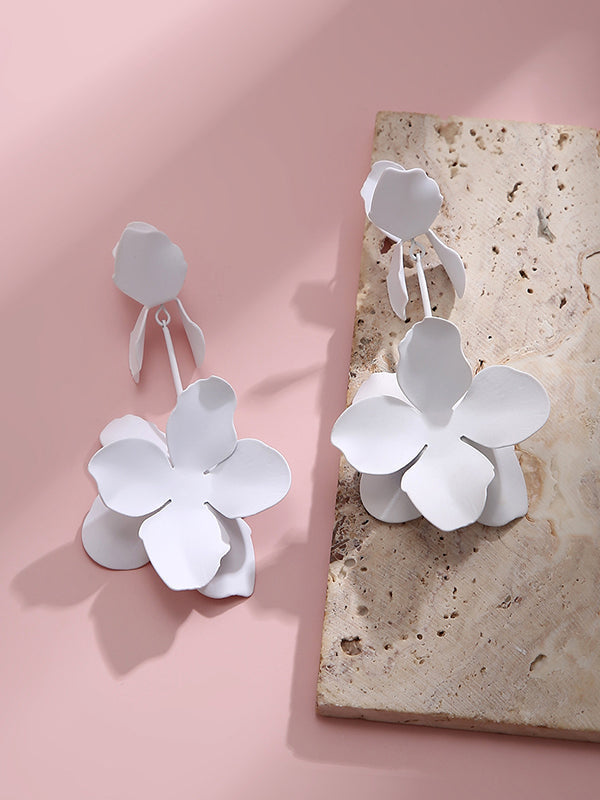 Flower Shape Drop Earrings Earrings Accessories