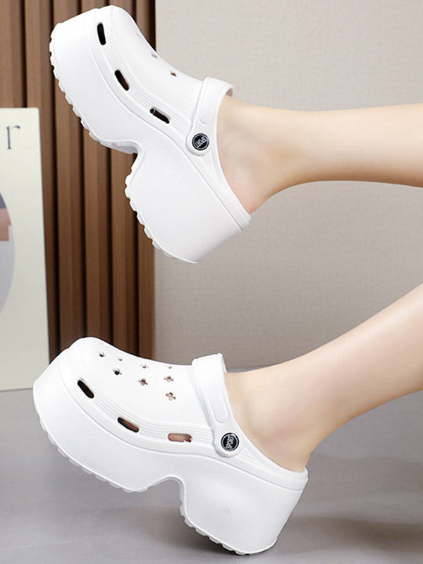 Hollow Crocs Sandals Slippers Platform Shoes