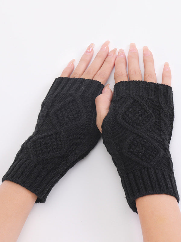 Simple 9 Colors Jacquard Knitting Gloves