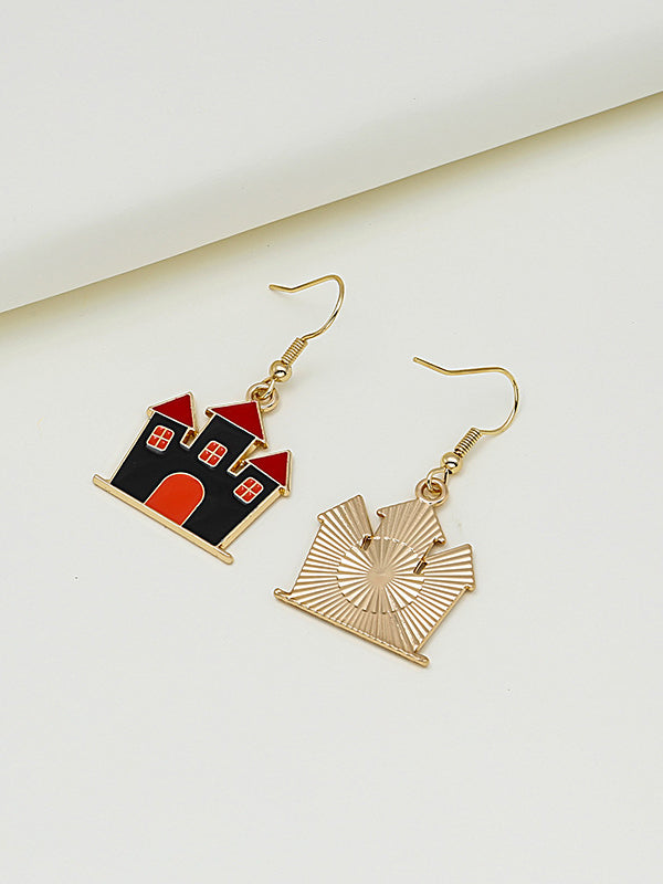 Geometric Halloween Drop Earrings