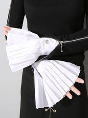 Fashion Ruffled Mandarin Sleevelet