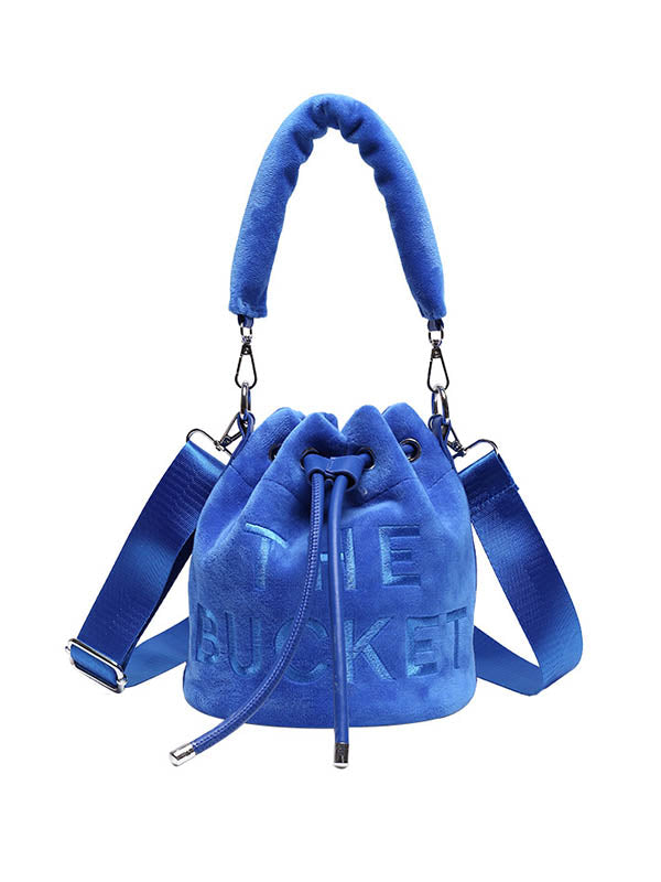 Drawstring Letter Print Crossbody Bags Handbags