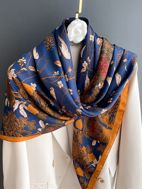 Flower Print Sun Protection Shawl&Scarf