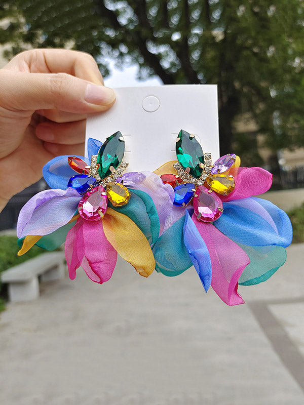 Flower Shape Drop Earrings