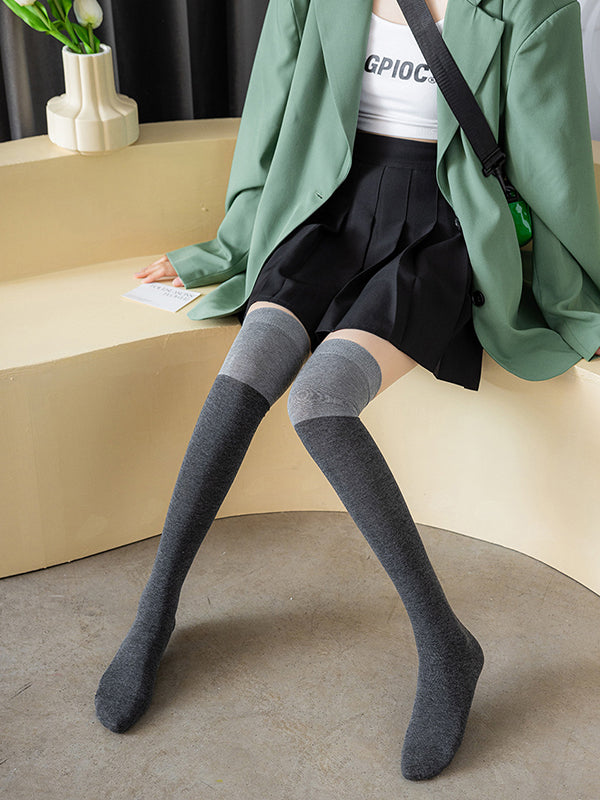 Casual Contrast Color Stockings Accessories