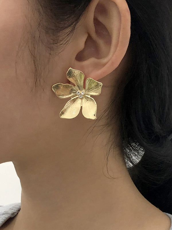 Flower Shape Drop Earrings