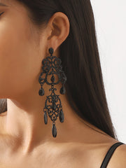 Geometric Tasseled Drop Earrings