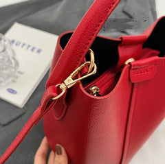 Chic-Red-Bucket Bag