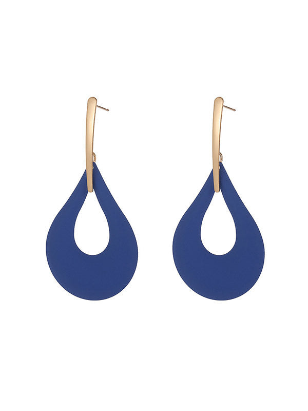 Geometric Hollow Drop Earrings