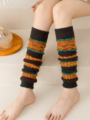 Casual Keep Warm Contrast Color Leg Warmers Accessories