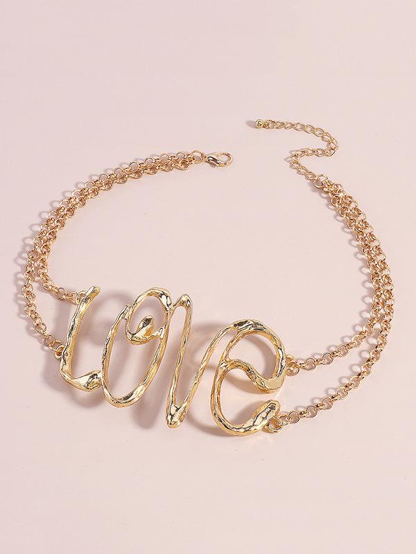 Chains Geometric Hollow Necklaces Accessories