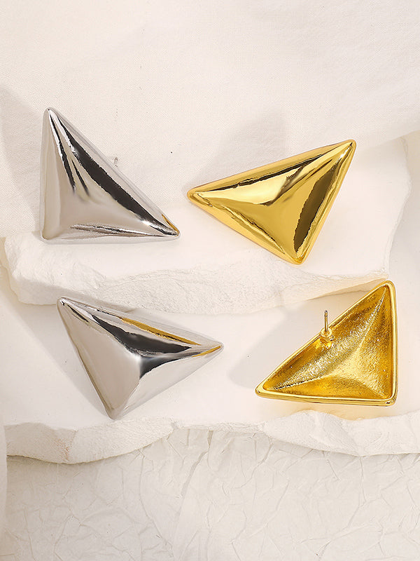 Geometric Solid Color Earrings Accessories