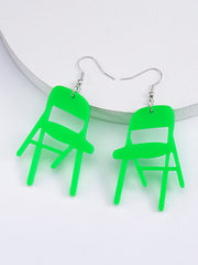 Geometric Solid Color Drop Earrings