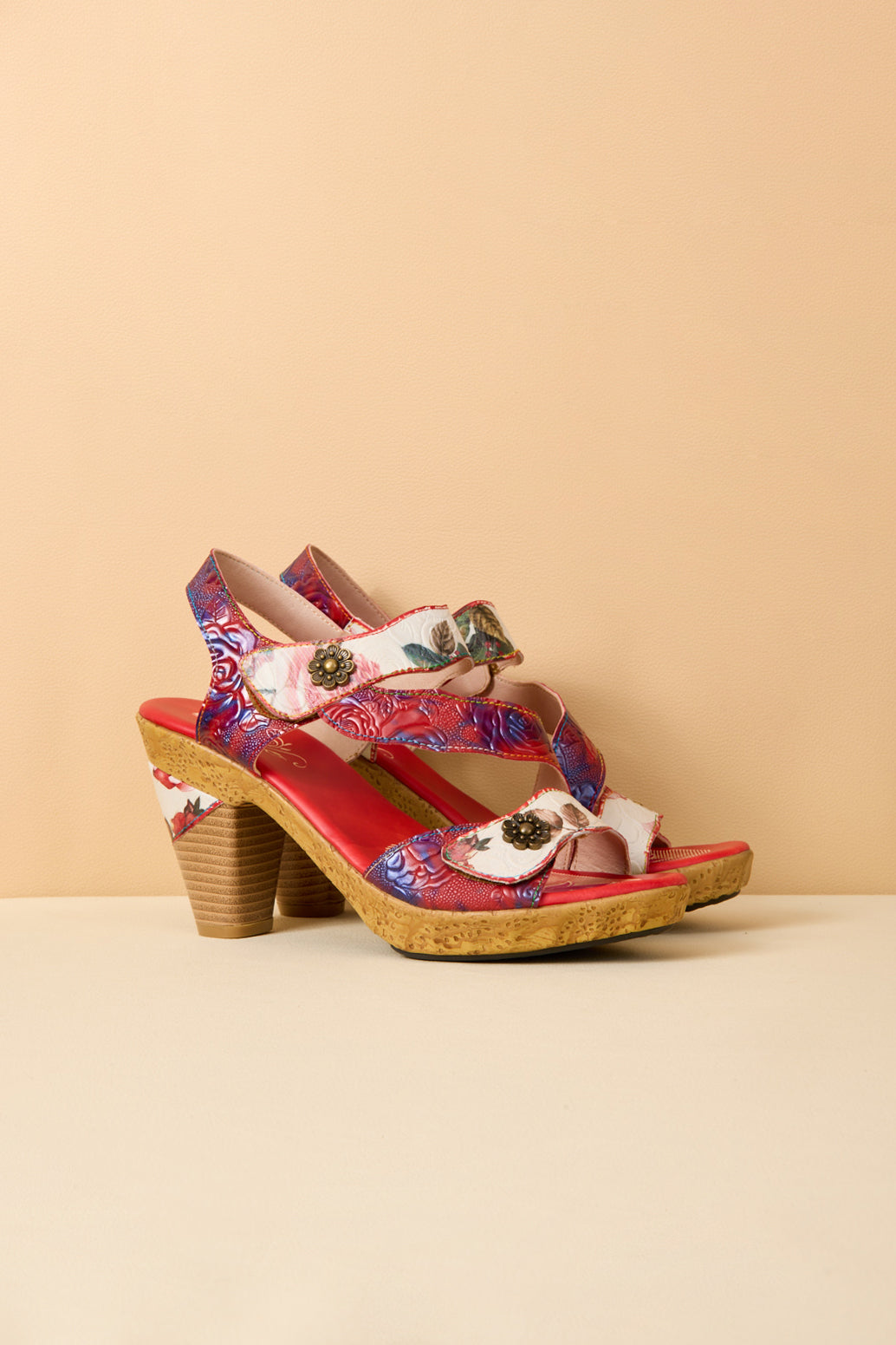 Soffia | Capriccio Romance Leather Heels Sandal