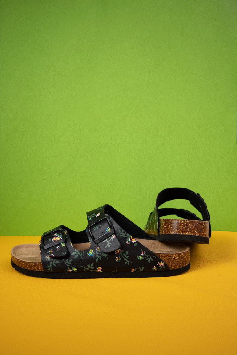 MAIBULUN | Graylynn Floral Printed Footbed Sandal