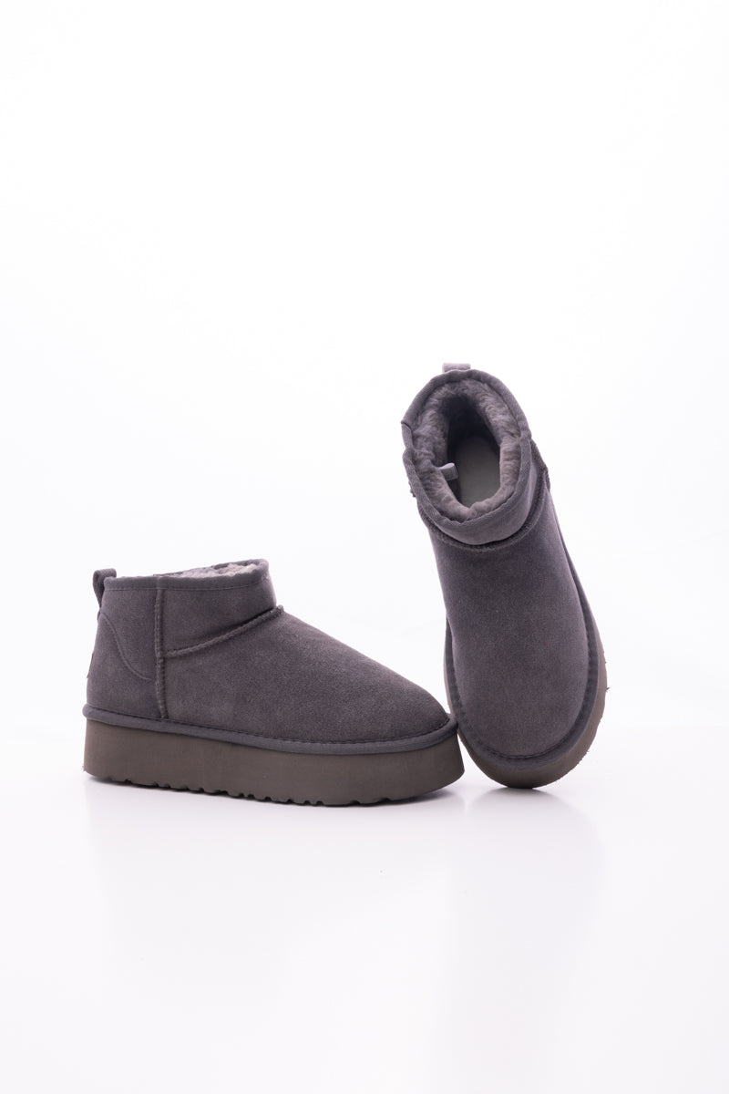 Smaibulun Ugg | Ultra Mini Platform Low Ankle Boot - Grey