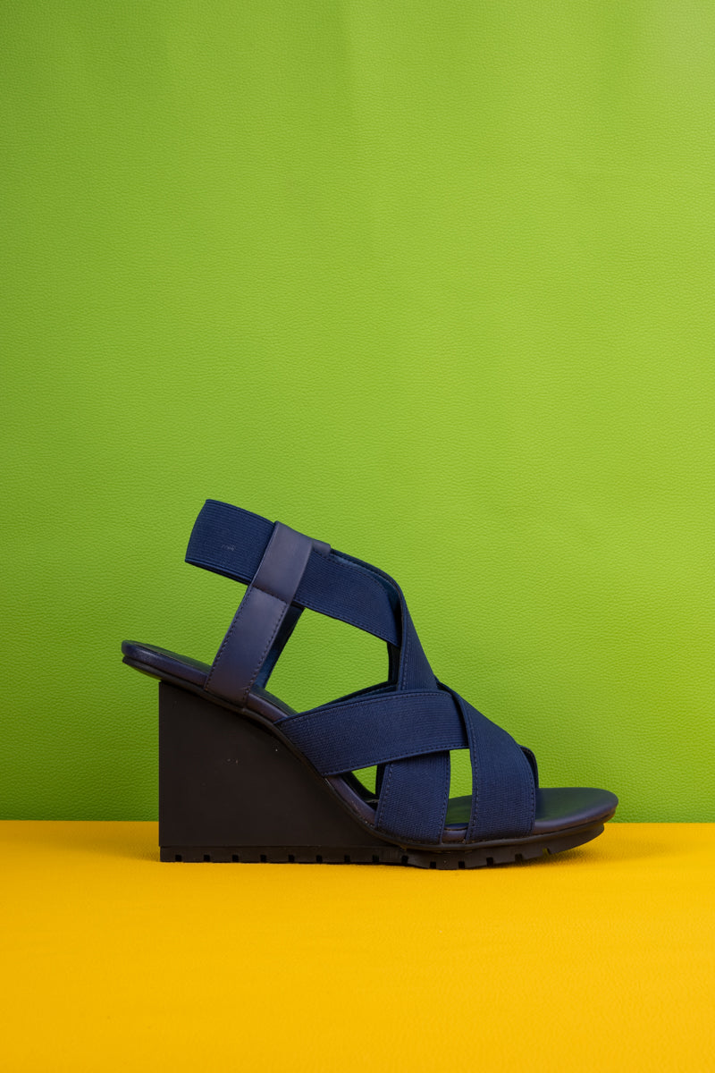 Jady Rose | Brandie Wedge Sandal - Navy