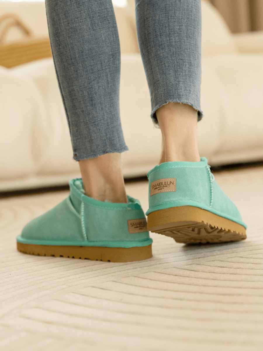 Smaibulun Ugg | Faux-Fur-Lined Suede Tasman Ankle Boot - Turquoise