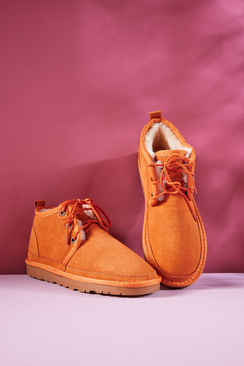 Smaibulun Ugg | Bellman Wool Lined Lace-Up Boots - Orange