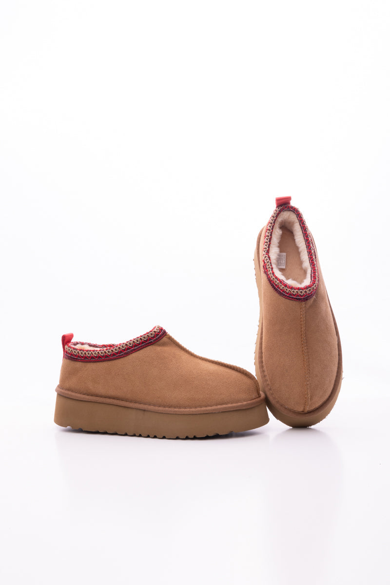 Smaibulun Ugg | Tazzy Mini Platform Low Ankle Slippers - Chestnut