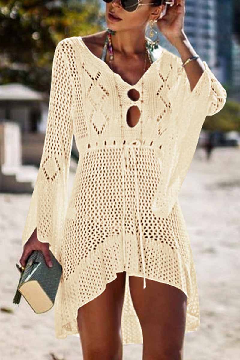 Chicindress Hollow Knitted Beach Cover-up(4 colors)