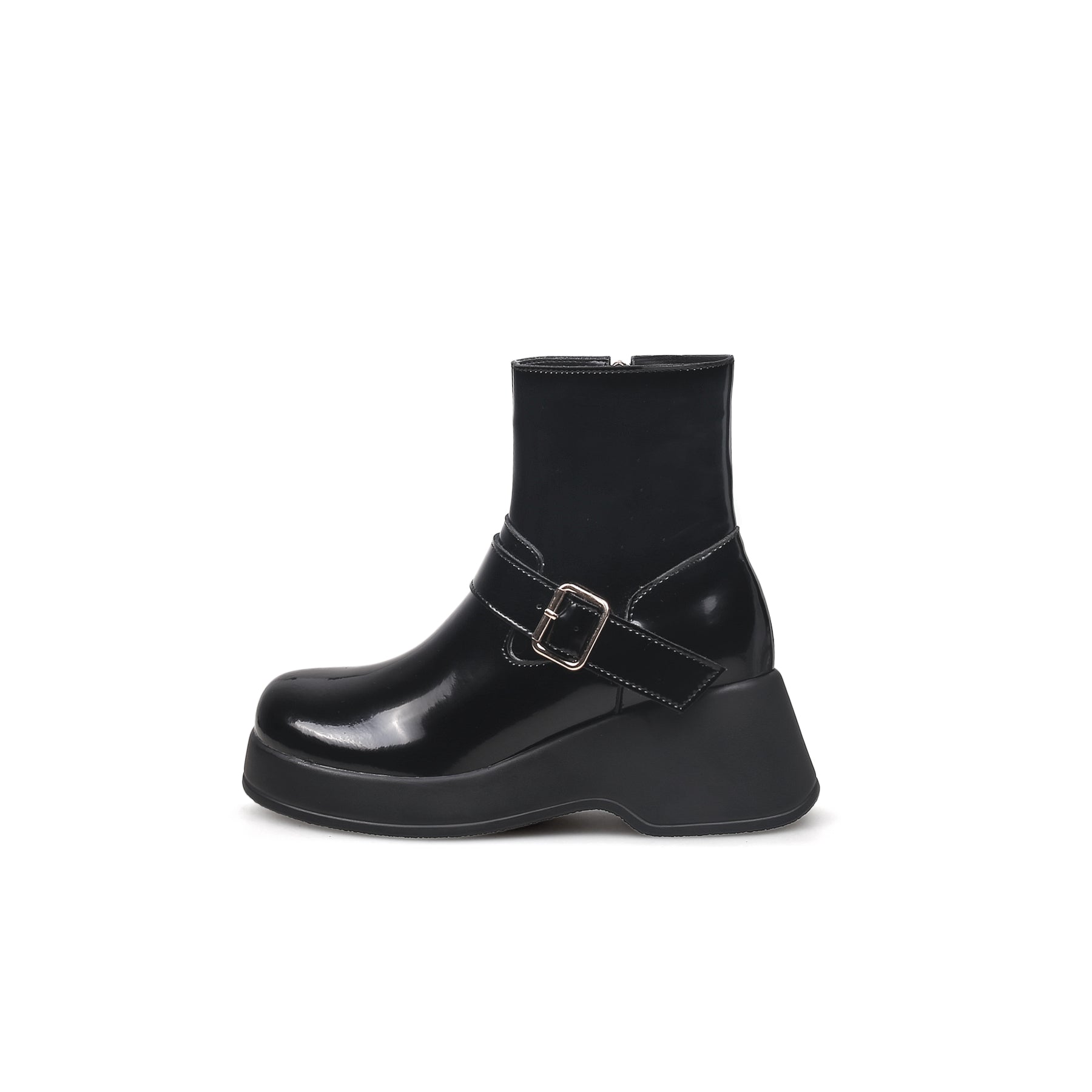 JADY ROSE | PAINT LEATHER BUCKLE UP COMBAT BOOT