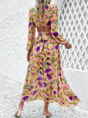 Emery Paisley Chiffon Maxi Dress - Yellow