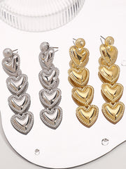 Heart Shape Drop Earrings