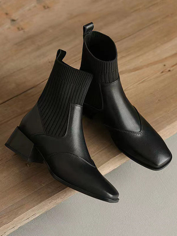 Solid Color Split-Joint Boots Chelsea Boots