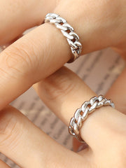 Chains Hollow Solid Color Rings Accessories