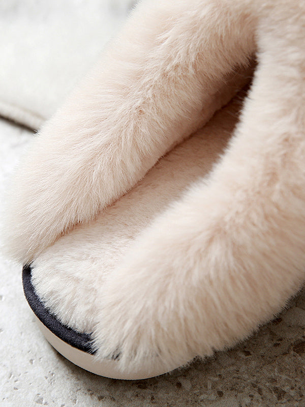 Indoor Warm Faux Fur Non-Slip Keep Warm Slippers