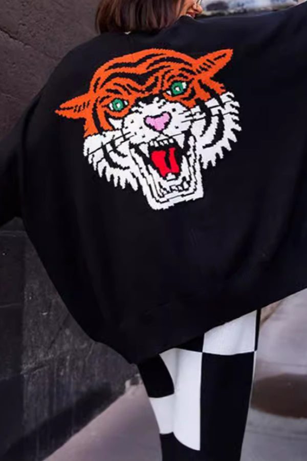 Hear Me Roar Oversized Tiger Cardigan