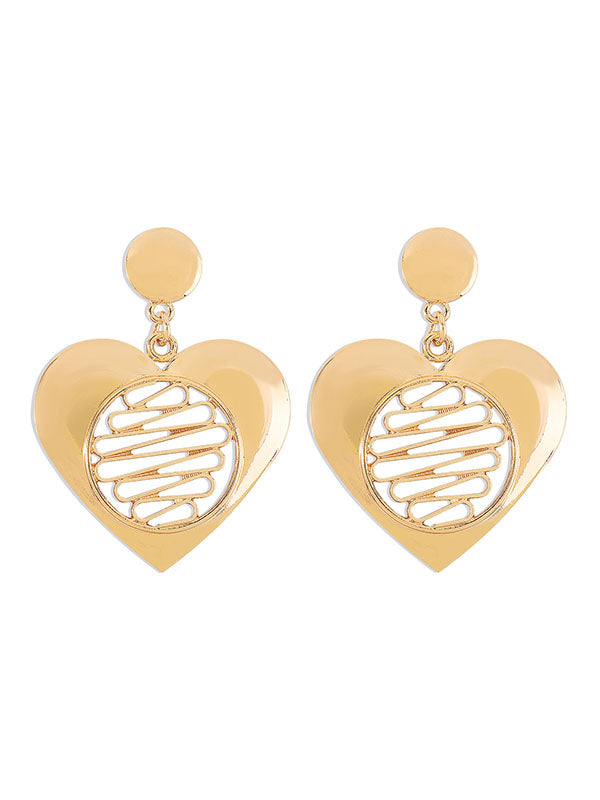 Heart Shape Hollow Drop Earrings