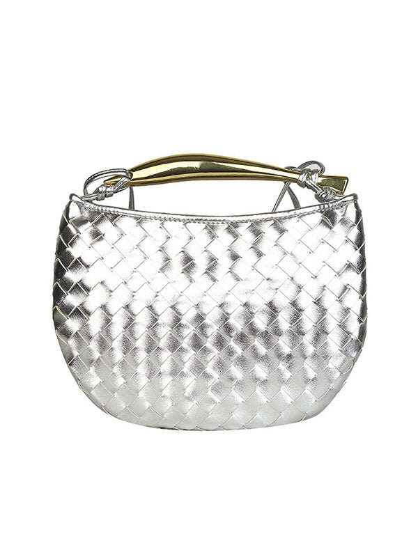 Geometric Shiny Woven Crossbody Bags Handbags