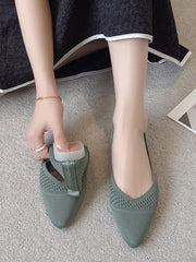 Breathable Hollow Solid Color Flat Shoes