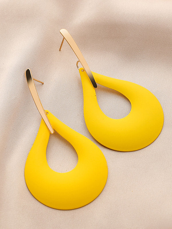 Geometric Hollow Drop Earrings